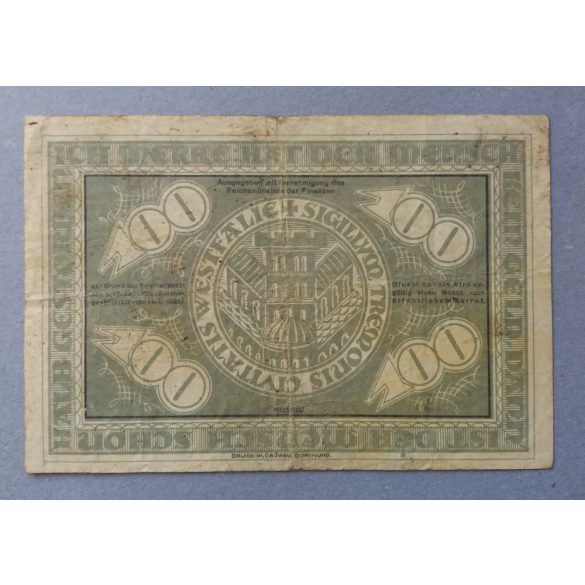 Germany Dortmund 100 Mark 1922 VG+