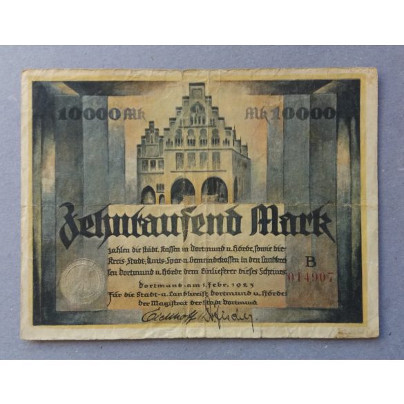 Germany Dortmund 10000 Mark 1923 F