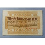 Germany Dortmund 5 million Mark 1923 VF