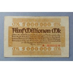 Germany Dortmund 5 million Mark 1923 VF