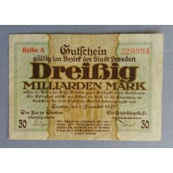 Németország Dresden 30 milliárd Mark 1923 F