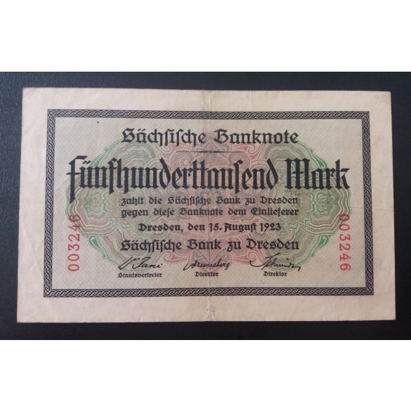 Germany Dresden 500000 Mark 1923 F+