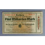 Germany Dresden 5 billion Mark 1923 F+