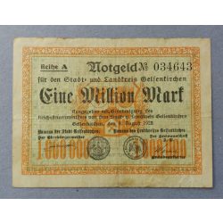 Germany Gelsenkirchen 1 million Mark 1923 F+