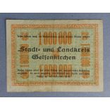Németország Gelsenkirchen 1 millió Mark 1923 F+