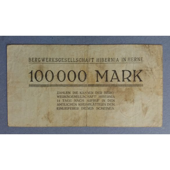 Németország Herne 100000 Mark 1923 VG+