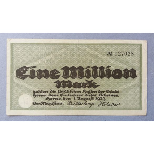 Germany Herne 1 million Mark 1923 F+