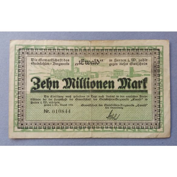 Germany Herten 10 million Mark 1923 F