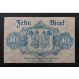 Németország Hof 10 Mark 1918 XF