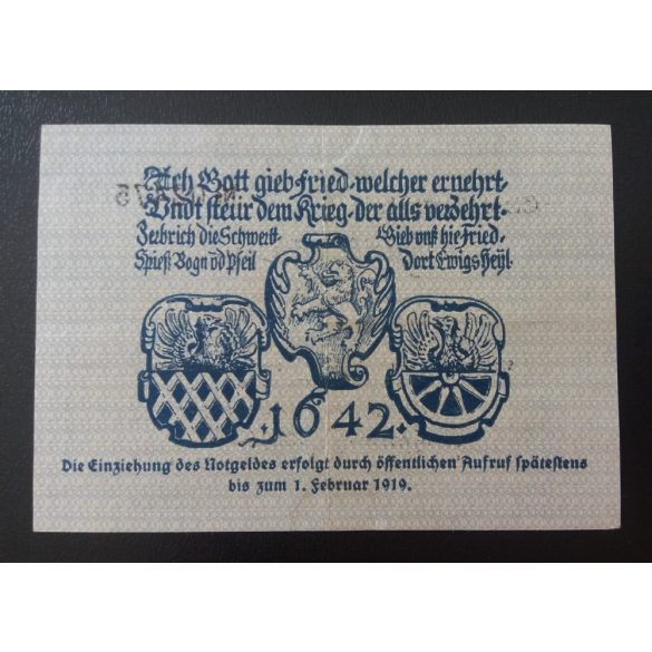 Németország Marktredwitz 1 Mark 1918 XF-