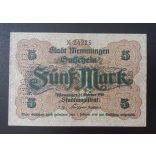 Németország Memmingen 5 Mark 1918 UNC