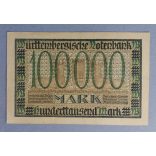 Németország Stuttgart 100000 Mark 1923 VF+
