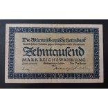 Németország Stuttgart 10000 Mark 1923 F+