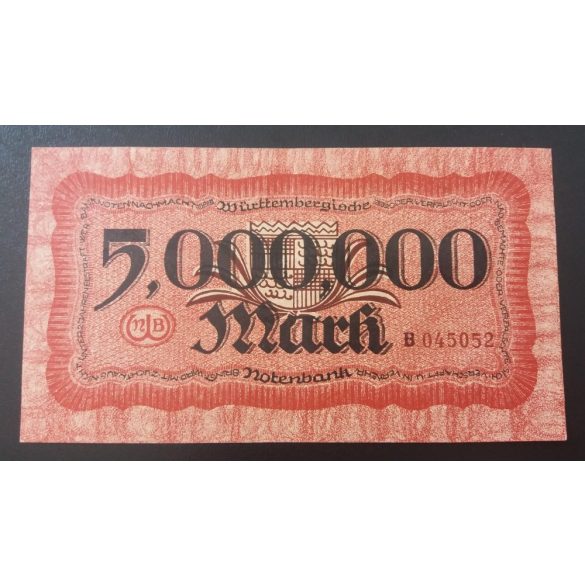 Germany Stuttgart 5 million Mark 1923 XF