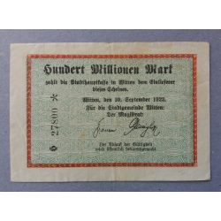 Germany Witten 100 million Mark 1923 XF-