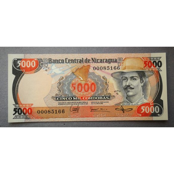 Nicaragua 5000 Cordobas 1985 UNC