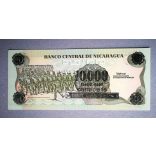 Nicaragua 10000 Cordobas 1985 aUNC Overstamped 