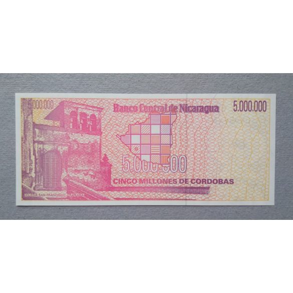 Nicaragua 5 Million Cordobas 1990 UNC