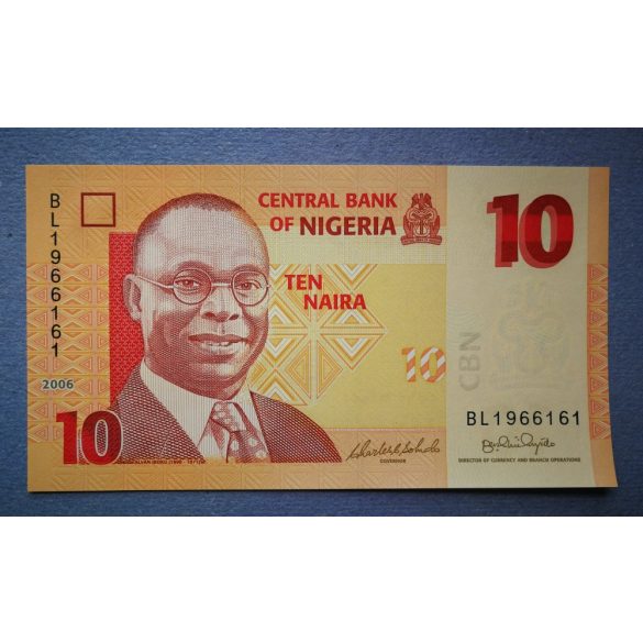 Nigéria 10 Naira 2006 UNC