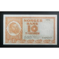 Norvégia 10 Kroner 1972 aUNC+