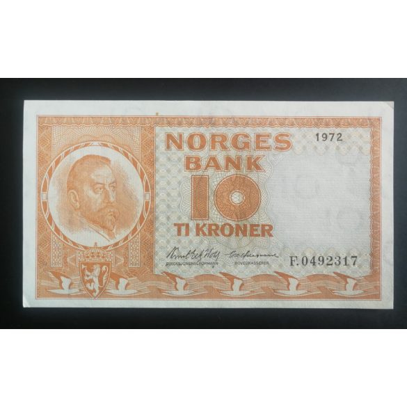 Norway 10 Kroner 1972 aUNC+