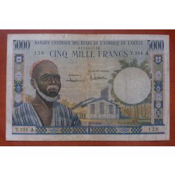 West African States Ivory Coast 5000 Francs 1961 F-