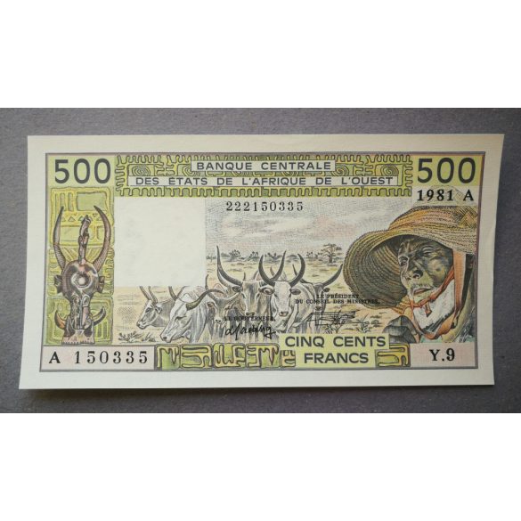 Nyugat-afrikai Államok Elefántcsontpart 500 Francs 1981 Unc-