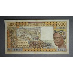 Nyugat-afrikai Államok Burkina Faso 1000 Francs 1989 VF