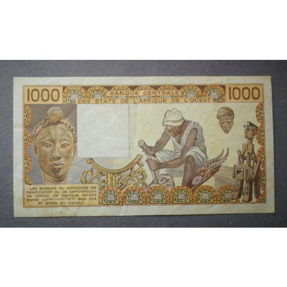 West African States Burkina Faso 1000 Francs 1989 F