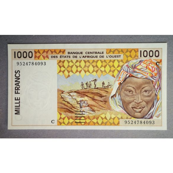 West African States Burkina Faso 1000 Francs 1995 aUnc