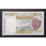 West African States Senegal 500 Francs 1995 Unc