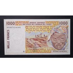 West African States, Ivory Coast 1000 Francs 2001 Unc-