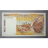 West African States Togo 1000 Francs 2002 Unc