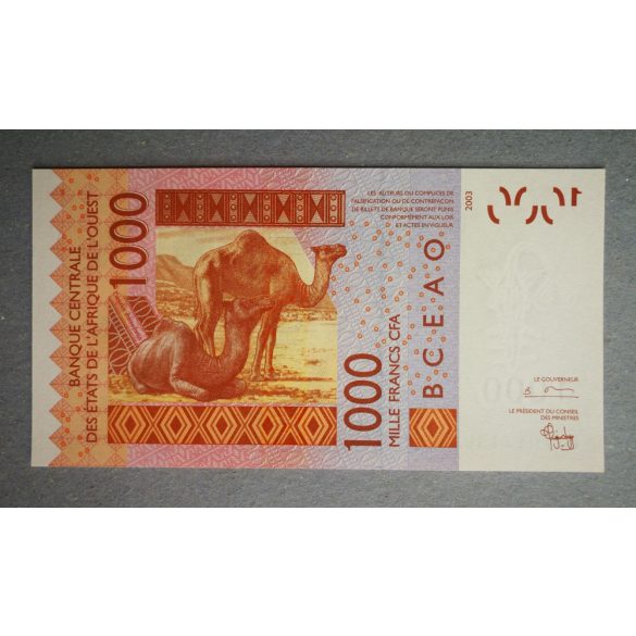 West African States Togo 1000 Francs 2003 Unc