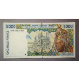 West African States Ivory Coast 5000 Francs 2003 Unc