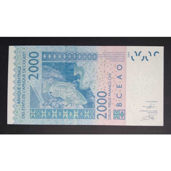 West African States 2000 Francs 2012 Unc