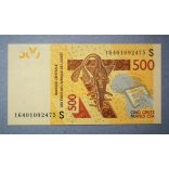 West African States Bissau-Guinea 500 Francs 2012 Unc