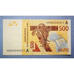 West African States, Ivory Coast 500 Francs 2018 Unc