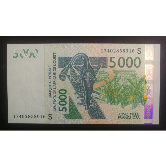 West African States Guinea-Bissau 5000 Francs 2017 Unc