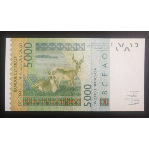 West African States Guinea-Bissau 5000 Francs 2017 Unc