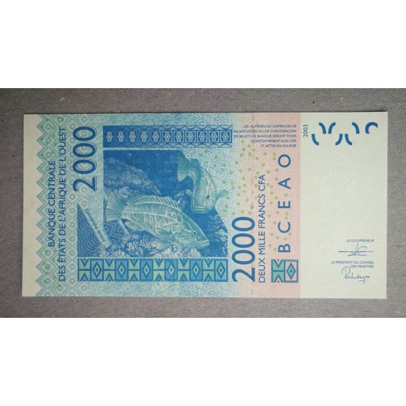 West African States Burkina Faso 2000 Francs 2003 Unc