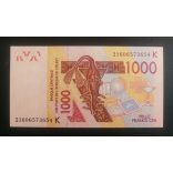 West African States Senegal 1000 Francs 2021 Unc