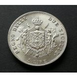 Italy 5 Lire 1813 23 g silverplated restrike