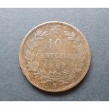 Italy 10 Centesimi 1867
