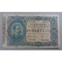 Italy 10 Lire 1918 VG restored