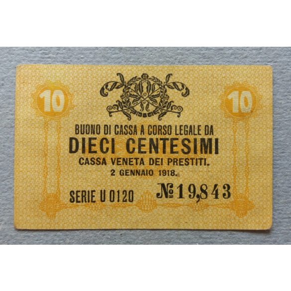 Italy 10 Centesimi 1918 XF+