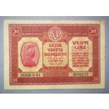 Italy 20 Lire 1918 F+