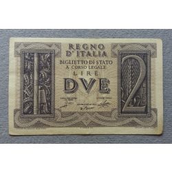 Italy 2 Lire 1939 VF+