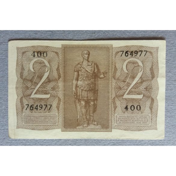 Italy 2 Lire 1939 VF+