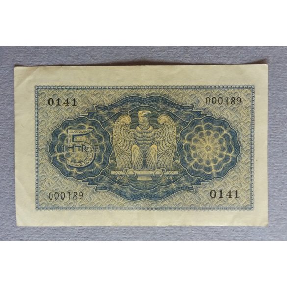 Italy 5 Lire 1940 F+